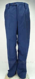 Nederlandse DAMES politie lange broek BLAUW, met ZWARTE bies - 60% wol - maat 040 - originele