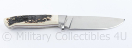 Boker Arbolito Hunter knife 02BA351H jachtmes - nieuw in doos - hertshoornen greep met lederen schede  - lengte 21,5 cm - origineel