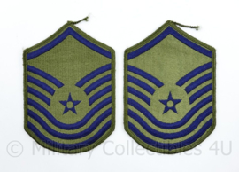 USAF US Air Force rang embleem paar - Senior Master Sergeant - 14,5 x 10 cm - origineel