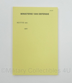 MVD Ministerie van Defensie notitieblok - 14 x 9 cm - origineel