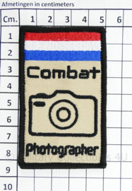 Combat Photographer embleem - met klittenband - 8,5 x 5 cm