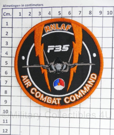 KLU Koninklijke Luchtmacht RNLAF Royal Netherlands Air Force F35 Air Combat Command embleem - met klittenband - diameter 9 cm