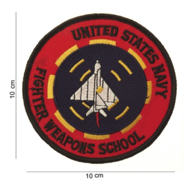 Embleem stof United States Navy - FIGHTER WEAPONS SCHOOL - 10 x 10 cm