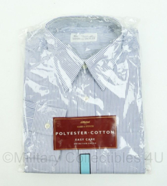 Marks en Spencer overhemd lange mouwen - wit met blauw gestreept - halsmaat 39/40 - nieuw in verpakking - origineel