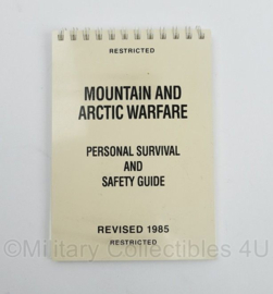 KCT  en KMARNS  Mountain and Arctic Warfare Personal Survival and Safety Guide handboek - 15,5 x 11 cm - origineel