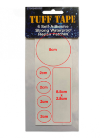 StormSure TUFF Tape Reparatie assorti patches - om gaten en lekkages te repareren - 6 stuks