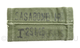 Korps Mariniers GVT epauletten rang Korporaal  - met naam achterop Sasabone -  origineel