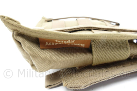 Defensie Molle coyote double magazin pouch M4 C7 C8 Diemaco - merk Templar Assault Systems - 18 x 4 x 20 cm - nieuwstaat - origineel