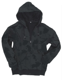 Comfortabel vest met capuchon - Black camo