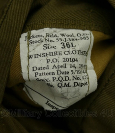 WO2 US Army Ike jacket 1944 - maat 36L - origineel