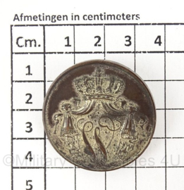 KL Trouwe Dienst medaille vermaakt tot insigne - zilver - Wilhelmina oude versie ! - origineel