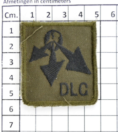 KL Nederlandse leger DLC Divisie Logistiek Commando borstembleem - met klittenband - 5 x 5 cm - origineel