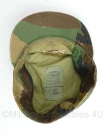 US army woodland cap met originele captain rang - maat 7 ¼ = 58 - origineel