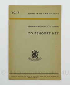 MVO Voorschrift Zo behoort het nr. TC 17 - 1948 - afmeting 15 x 22 cm - origineel