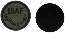 Patch ISAF met velcro (donkergroen)- GROEN - diameter 7,5 cm - origineel