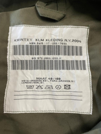 KLU Luchtmacht piloten overall Overall Vlieger Vlamwerend Sage Green - maat 48/188 - maker Kwintet KLM kleding NV 2004 - nieuw - origineel