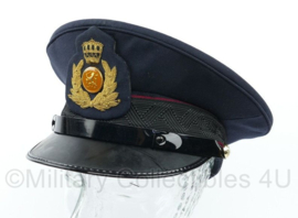 KL Nederlandse leger GLT Gala platte pet met insigne - nieuw model donkerblauw - maat 56 - gedragen - origineel