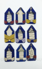 KL Nederlandse leger enkele Cavalerie kraagspiegels - set van 9 - origineel