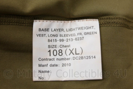 Britse leger Base Layer Lightweight Vest, Long Sleeved FR, Green Brandwerend shirt LANGE mouw - nieuw in verpakking - maat XL - origineel