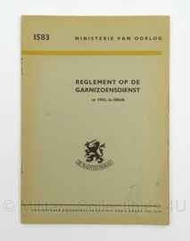 MVO Reglement op de Garnizoensdienst nr. 1583 - 1951 - afmeting 15 x 22 cm - origineel