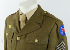 WO2 US Army Pacific Sergeant Class A jacket maart 1942 - maat 36R = NL maat 46 regular - origineel