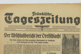 WO2 Duitse krant Tageszeitung nr. 207 4/5 september 1943 - 47 x 23 cm - origineel