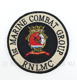 Korps Mariniers RNLMC 1st Marine Combat Group embleem - met klittenband - diameter 9 cm