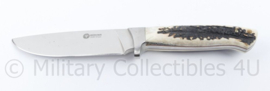 Boker Arbolito Hunter knife 02BA351H jachtmes - nieuw in doos - hertshoornen greep met lederen schede  - lengte 21,5 cm - origineel