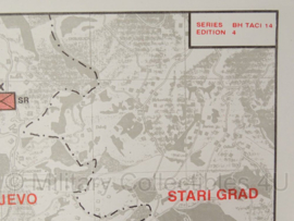 Sarajevo Warring Factions topografische kaart 1:25 000 - 65 x 47 cm - origineel