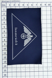WO2 Duits DRK Deutsches Rotes Kreuz armel dreieck Innsbruck 3 donkerblauw - 13 x 8 cm - replica