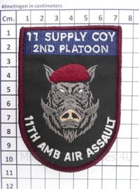 LUMBL 11 BEVOCIE 2nd Platoon patch - met klittenband - 10 x 7 cm