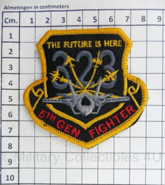 KLU Koninklijke Luchtmacht 5th Gen Fighter embleem - The Future is Here - met klittenband - 7,5 x 7,5 cm