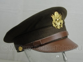 US officier visor cap groen - beste kwaliteit - 57 cm. hoofdomtrek