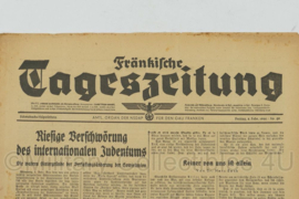 WO2 Duitse krant Frankische Tageszeitung nr. 29 4 februari 1944 - 47 x 32 cm - origineel