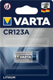 Varta CR123A 3V Lithium batterij houdbaar 2027 - per stuk - voor kijkers, zaklampen, Surefire lampen e.d. - nieuw