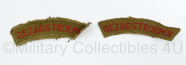 Straatnaam PAAR KL Gezagstroepen gevouwen - gebruikt - 1944 tot 1945 - 10,5 x 2 cm - origineel