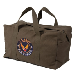 US Army Air Forces Parabag Flyers kit bag - met rits- en drukknoopsluiting - 50 liter - 58 x 30 x 33 cm - GROEN