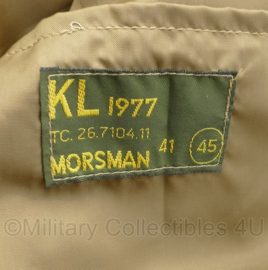 KL Nederlandse leger Stratotex mantel met centuur 1977 - maat 45 - licht gedragen - origineel