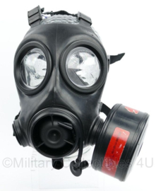 KL Nederlandse leger AMF12 gasmasker set  met traangas oefenfilter met huidig model woodland tas - maat 3 = klein - origineel