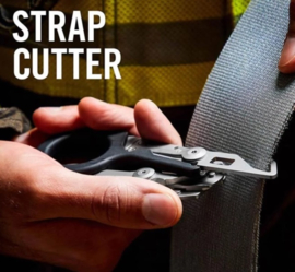 Raptor rescue tool reddingsschaar met koppelhouder - zwarte greep - nieuw