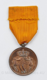 Medaille voor Trouwe Dienst Wilhelmina periode - 9,5 x 4 cm - origineel