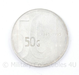 Munt van 50 Gulden 50 jaar Bevrijding 1945- 1995 Marget Garden- Beatrix Koningin der Nederlanden - diameter 4 cm - origineel
