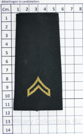 US Army shoulder boards yellow on black - 11,5 x 5,5 cm - origineel