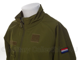 KL Nederlands leger softshell jack GROEN - maat Medium,  Large of XL - licht gedragen - origineel