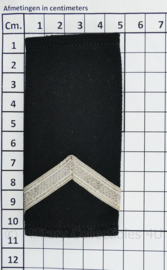 Kmar Marechaussee vorig model epauletten zwart wollig  - 10,5 x 5 cm - origineel