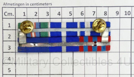 Defensie medaillebalk met 6 batons - ISAF, kosovo, Cambodje, Reserve officieren, Balkans en NSF - 8 x 2,5 cm - origineel