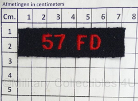 Canadese leger 57 FD 57 Field Regiment Artillery shoulder title - 7 x 2 cm - origineel