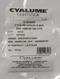 Breaklights Chemlight 4'' Cyalume Green  klein model - origineel leger - 6 uur - GREEN