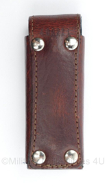 Nederlandse leger Victorinox multitool koppeltas - bruin leder - 12 x 5 cm - origineel