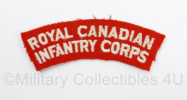 Canadese leger Royal Canadian Infantry Corps shoulder title - 12 x 5 cm - origineel